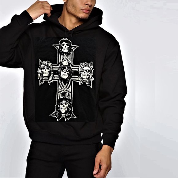 Guns N Roses Appetite For Destruction H&M rock Official Hoodie L fits XL NWT - Picture 2 of 6